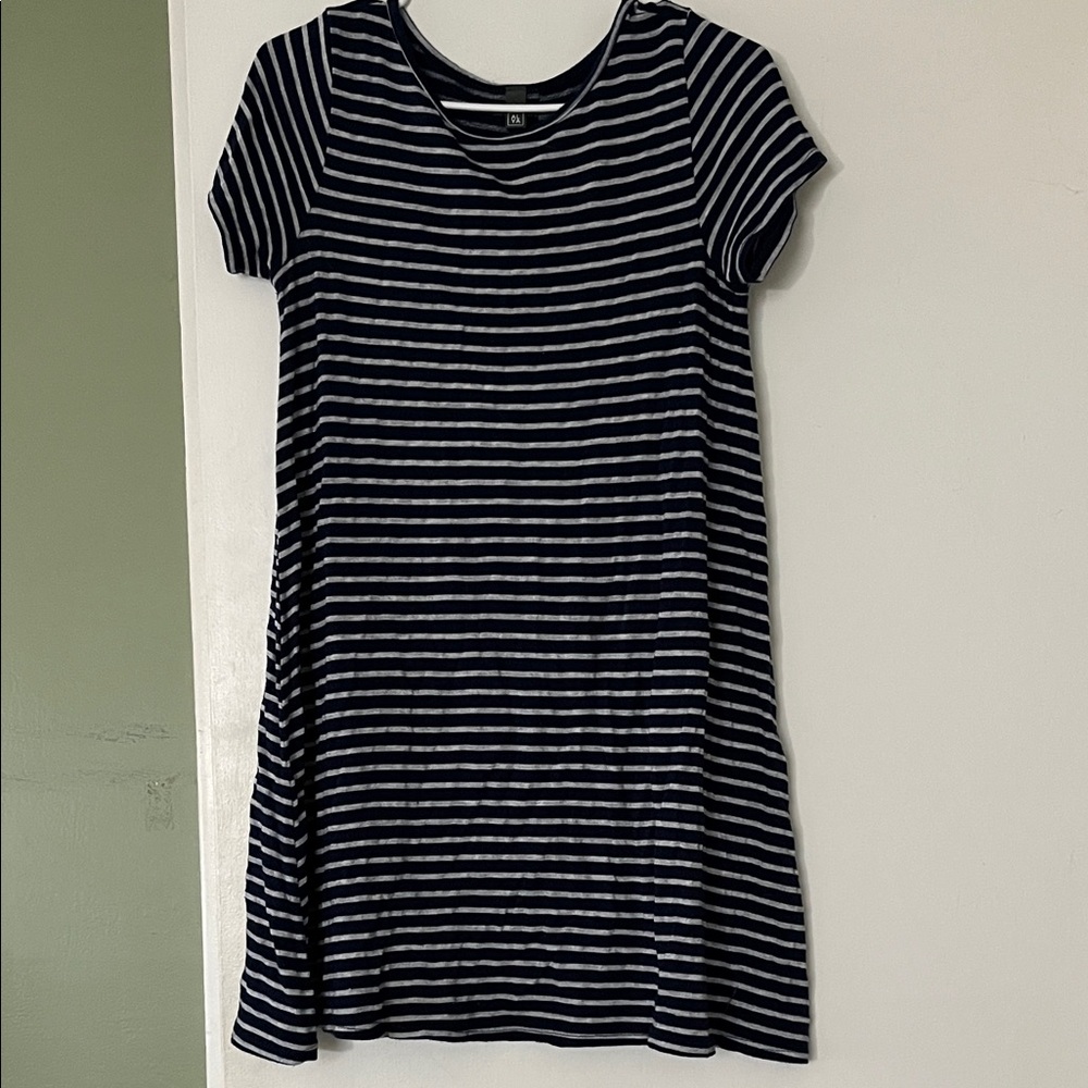Striped Navy and White Dress